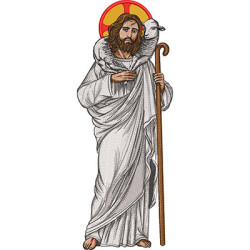 Diseño Para Bordado Jesús El Buen Pastor 36 Cm