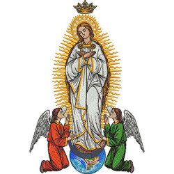 Diseño Para Bordado Nuestra Señora De Los Ángeles 30 Cm