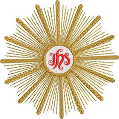 Embroidery Design Consecrated Host 14 Cm..