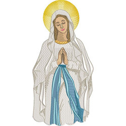Diseño Para Bordado Nuestra Señora De Lourdes 24 Cm