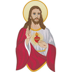 Diseño Para Bordado Sagrado Corazón De Jesús 35 Cm