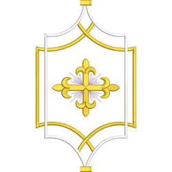 Matriz De Bordado Moldura Com Cruz 27 Cm