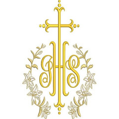 Embroidery Design Jhs With Lilies 28 Cm..