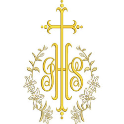 Diseño Para Bordado Jhs Con Lirios 28 Cm