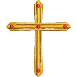 Diseño Para Bordado Cruz De 7 Cm