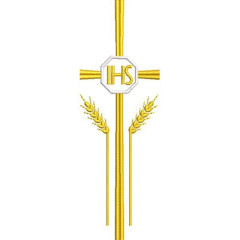 Embroidery Design Cross With Wheat Stalks, 17 Cm...