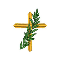 Embroidery Design Cross With Branches 7 Cm