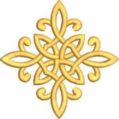 Embroidery Design Decorated Cross 366..