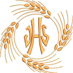 Embroidery Design Jhs Round Wheat Basket 12 Cm..