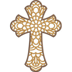 Embroidery Design Decorated Cross 22 Cm