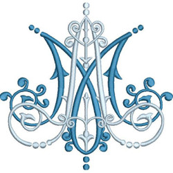 Diseño Para Bordado Mariano 15 Cm