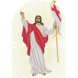 Diseño Para Bordado Jesús Resucitado 28 Cm