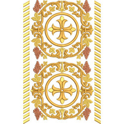 Embroidery Design Decoration With Cross For Continuous Joint