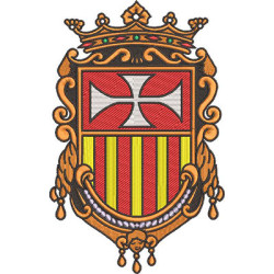 Diseño Para Bordado Escudo De La Orden Mercedaria, 18 Cm