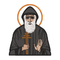 Embroidery Design Saint Charbel Makhlouf 9 Cm