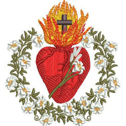 Embroidery Design Most Chaste Heart Of Joseph 10 Cm