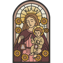 Embroidery Design Stained Glass Window Of Our Lady Of ..