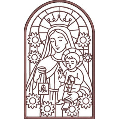 Embroidery Design Stained Glass Window Of Our Lady Of ..