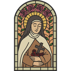 Stained Glass Window Our Saint Therese 26 Cm
