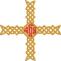 Matriz De Bordado Cruz Decorada 369