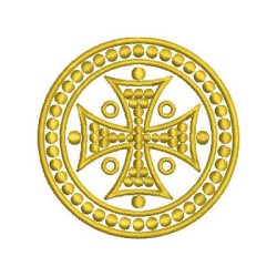Matriz De Bordado Cruz De Malta Vazada 7 Cm