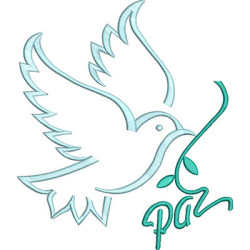 Embroidery Design Paloma De La Paz Delineada 20 Cm