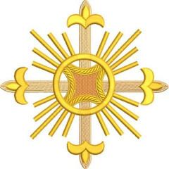 Embroidery Design Decorated Cross 370..