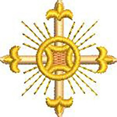 Embroidery Design Decorated Cross 371..