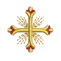 Embroidery Design Decorated Cross 372