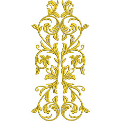Diseño Para Bordado Volutas Doradas De 30 Cm