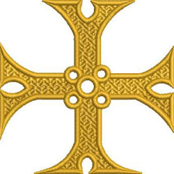 Matriz De Bordado Cruz Decorada 374