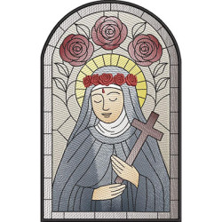 Matriz De Bordado Vitral Rippled Santa Rita De Cássia