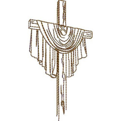 Matriz De Bordado Cruz Da Ressurreição Contornada 12 Cm 2