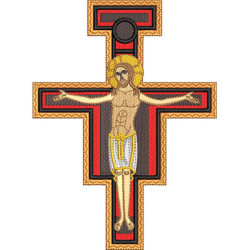 Embroidery Design St. Damian Cross Crucifix 20 Cm