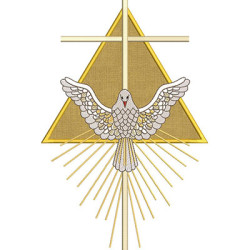 Matriz De Bordado Divino Espírito Santo Com Triângulo Aplicado