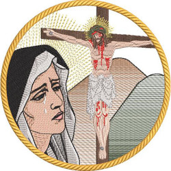 Matriz De Bordado Nossa Senhora Das Dores Com Jesus Crucificado