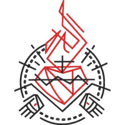 Matriz De Bordado Sagrado Coração De Jesus Estilizado 2