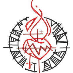 Matriz De Bordado Sagrado Coração De Jesus Estilizado 4