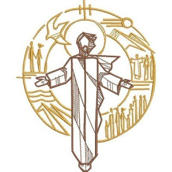 Embroidery Design Stylized Resurrected Jesus