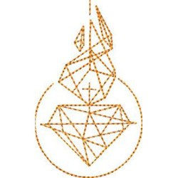 Matriz De Bordado Sagrado Coração De Jesus Estilizado 6