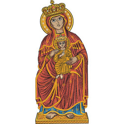Diseño Para Bordado Theotokos Madre De Dios Bizantina