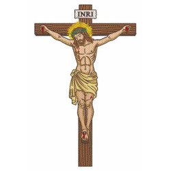 Diseño Para Bordado Jesús Crucificado 20 Cm