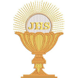 Embroidery Design Chalice For Consecrated Host 11 Cm
