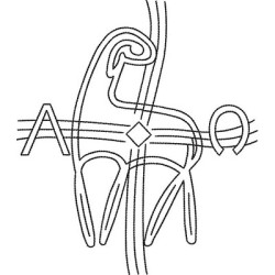 Embroidery Design Lamb Outlined 18 Cm