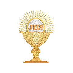 Embroidery Design Chalice With Consecrated Host 11 Cm..