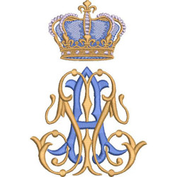 Matriz De Bordado Mariano Com Coroa 15 Cm