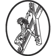 Embroidery Design Jesus Crucified Medal 10 Cm..