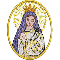 Embroidery Design Our Lady Of Sorrows Medal 11 Cm..
