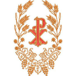 Matriz De Bordado Px Com Trigos Uvas De 10 Cm