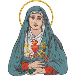Matriz De Bordado Nossa Senhora Das Dores 14 Cm